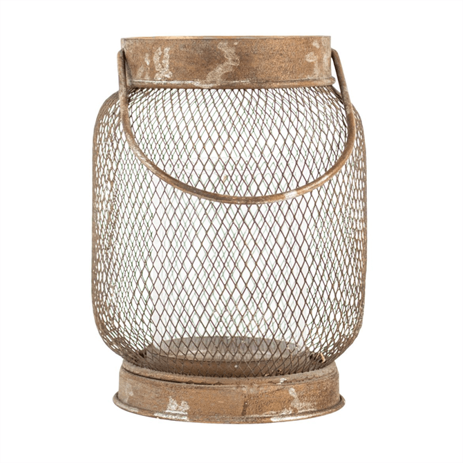 Grand Illusions Mesh Lanter Cylinder With Glass
